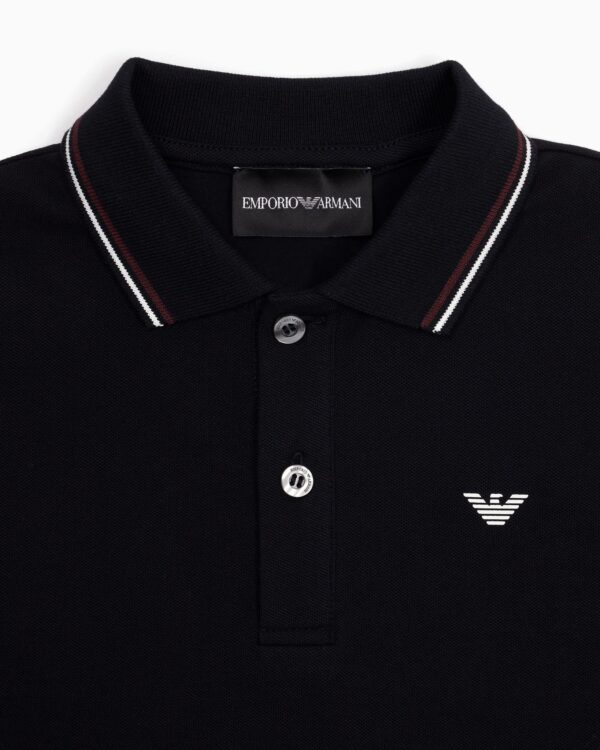 Emporio Armani Polo in Piquet Stretch - immagine 3